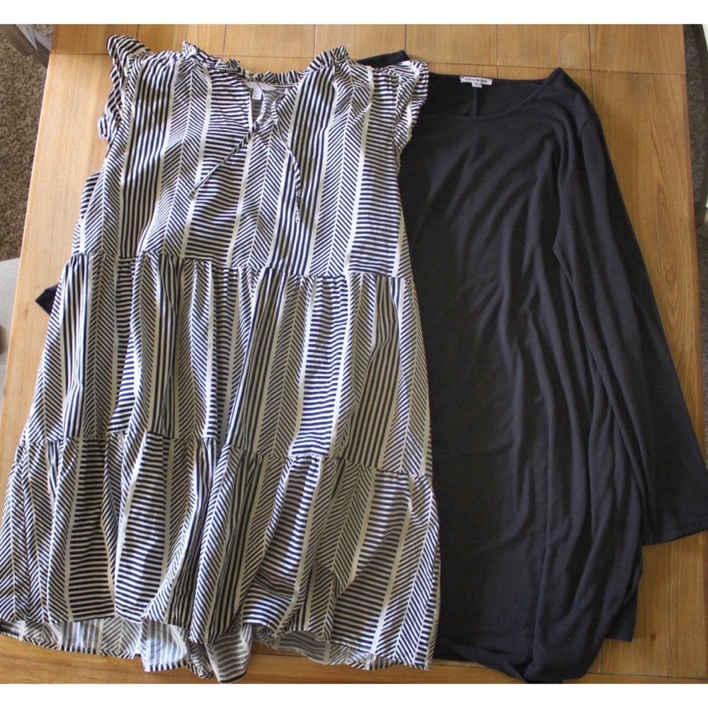 Women’s Plus Size Dress Bundle Lot (2) Midi Dresses 2X & 3X Preowned